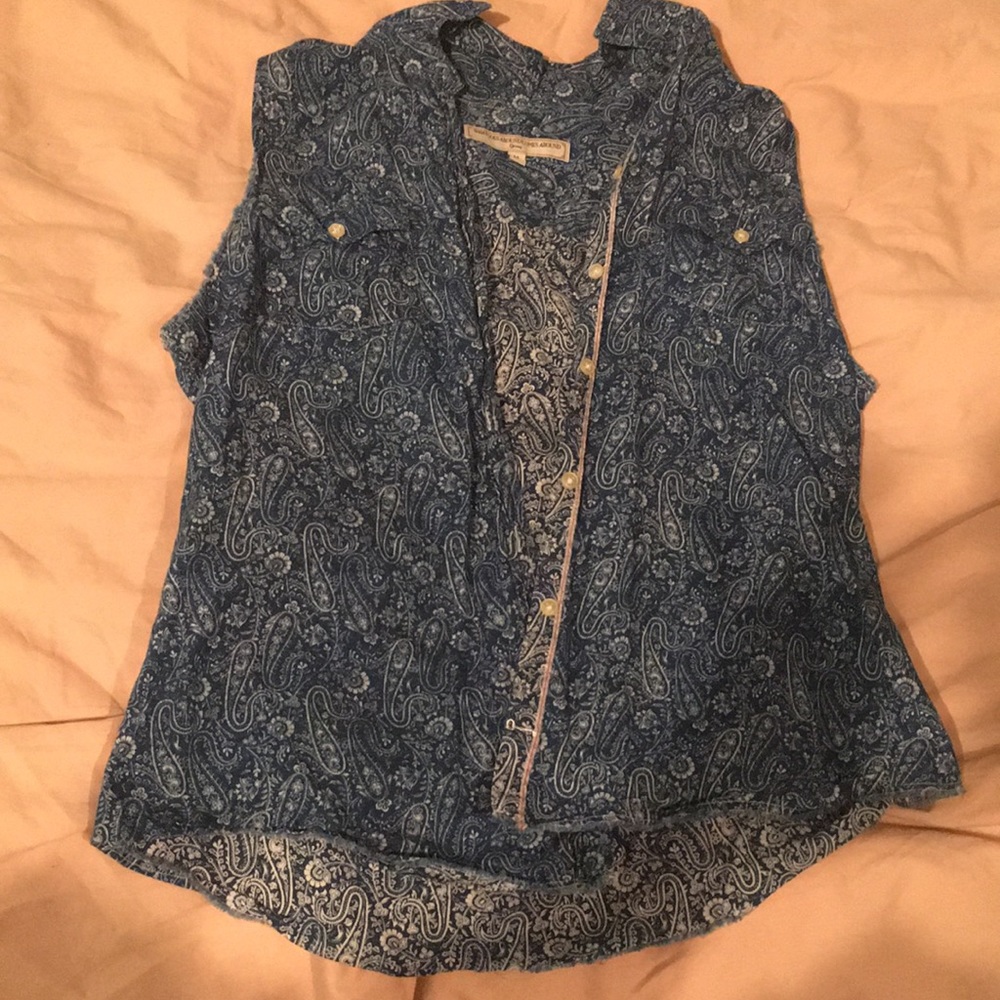 Linen tank button up